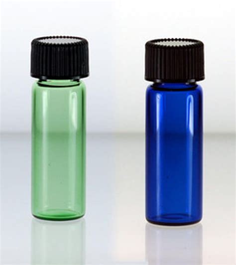 1 Dram Cobalt Blue Glass Vials With Foam Lined Caps True Essence