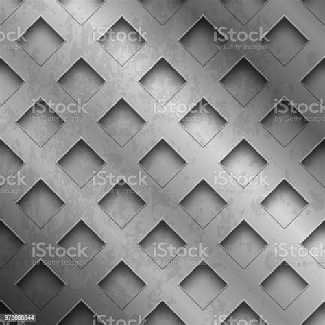 Silver Metal Texture Background Vector Illustration Stock Illustration