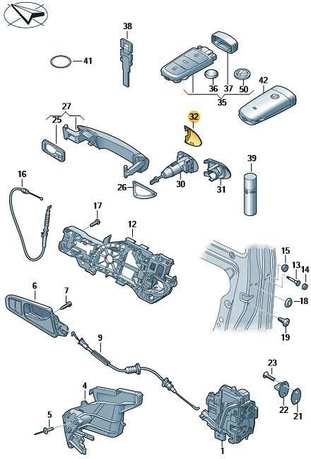 Klamka samochodowa Volkswagen Oe Zaślepka Klamki Vw Passat B6 B7 Cc