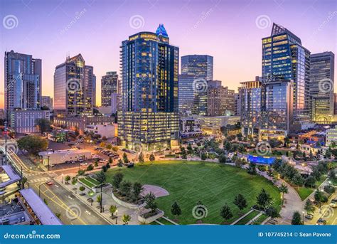 Uptown Charlotte North Carolina Editorial Stock Image Image Of Night