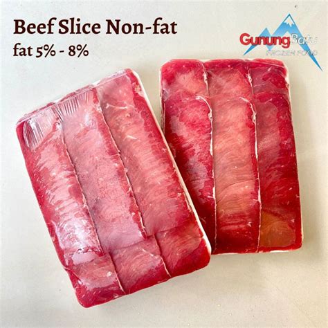 Jual Beef Slice Non Fat Aus Fat Daging Sapi Iris Tanpa Lemak