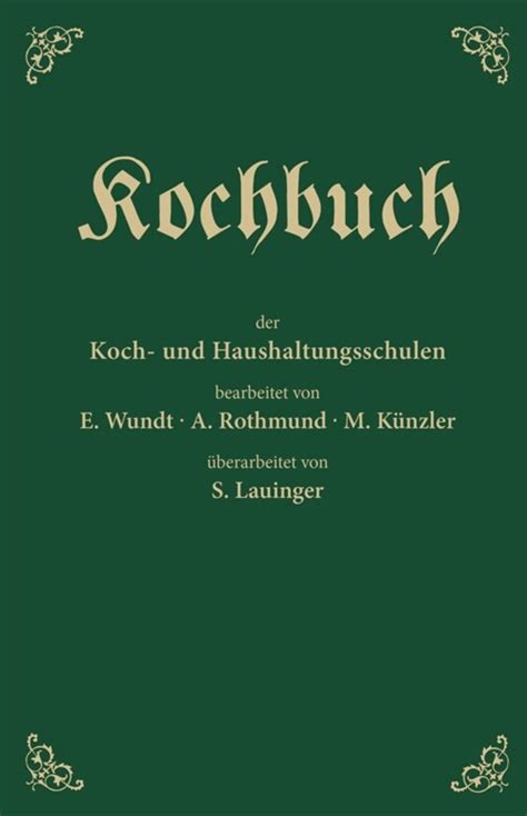 Kochbuch Der Koch Und Haushaltungsschulen Hardcover