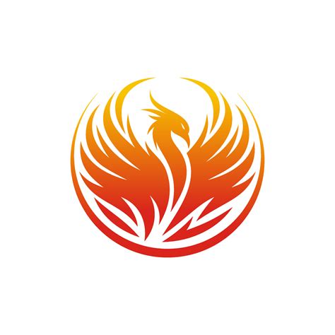 Flying Phoenix Fire Bird Abstract Logo Design Vector Template 7610204