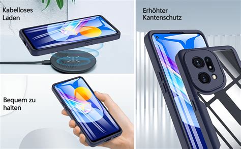 Für Oppo Find X5 Pro Hülle Doppelschicht Stoßfest Bumper Handyhülle