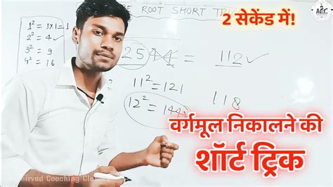 वरगमल नकलन क टरक Square root short Tricks Vedic Maths