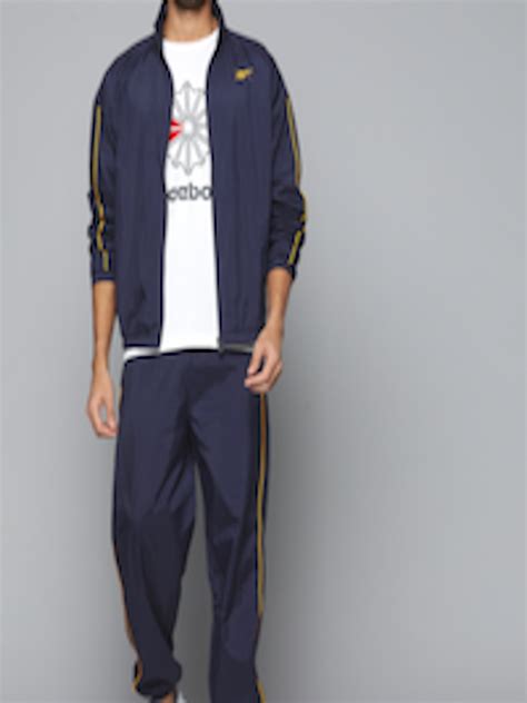 Buy Reebok Men Navy Blue Solid Workout Ready Track Suit Tracksuits For Men 19186428 Myntra