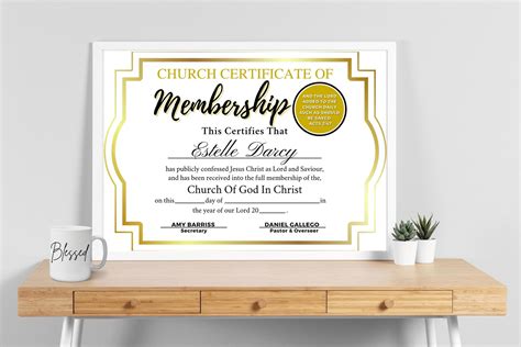 Editable Church Membership Certificate For New Church Members Church