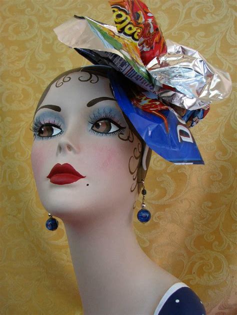 Fascinator Hat Recycled Headdress Crazy Chip Bag Headpiece Hat