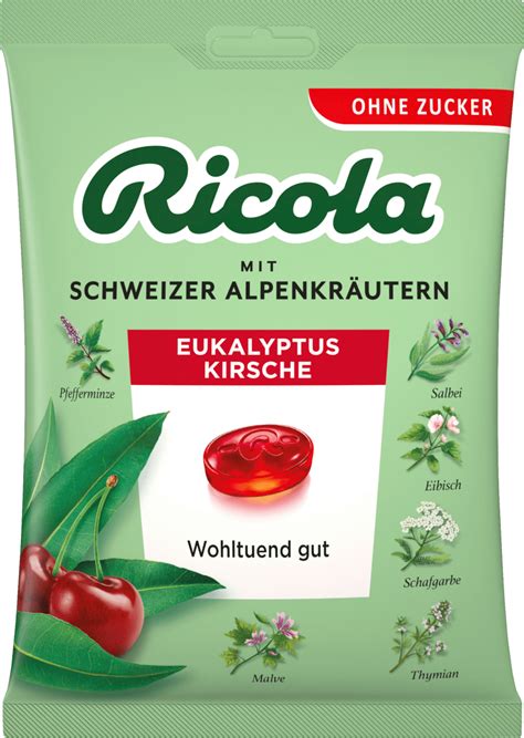 Ricola Bonbon Eukalyptus Kirsche zuckerfrei 75 g dauerhaft günstig