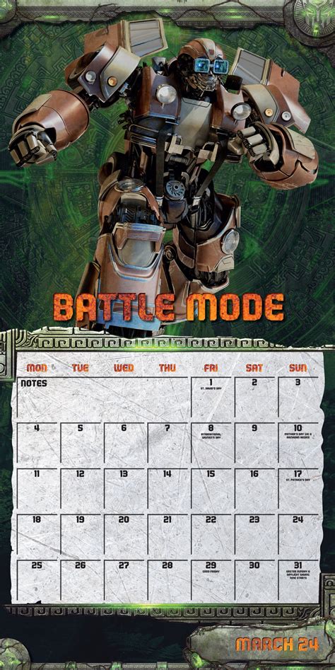 Transformers 2024 Calendar Noami Angelika