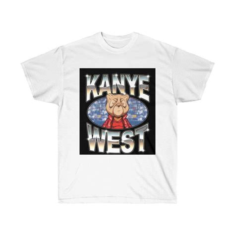 Kanye West Yeezy Logo Hip Hop Merch Cotton Ultra Short Sleeve T-shirt ...