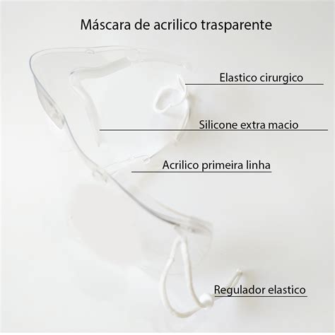 Mascara Acrilica Epi Transparente Facial Protetor Facia Elo