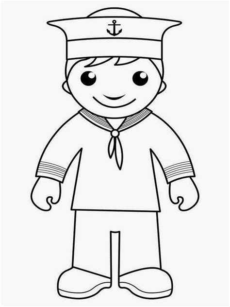 Navy Sailor Coloring Page