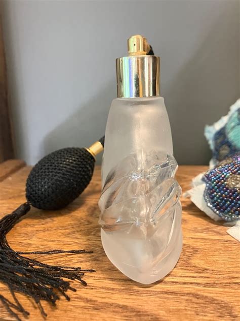 Vintage Frosted Glass Perfume Bottle Perfume Mister Gem