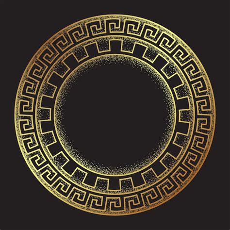 Premium Vector Antique Greek Style Gold Meander Ornanent Hand Drawn