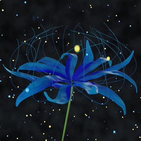 Blue Spider Lily Flower
