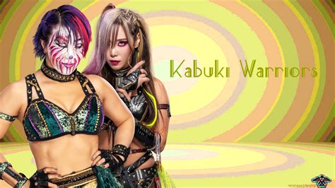 Kabuki Warriors Asuka And Kairi Sane Wwe Superstars Wallpaper