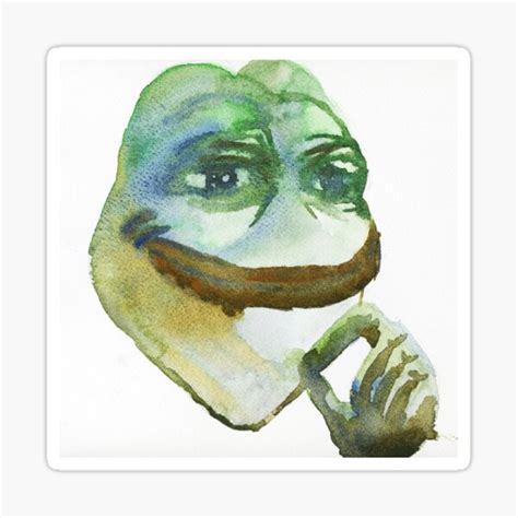 Watercolour Pepe The Frog Meme Rare Sticker For Sale By Bitsnake