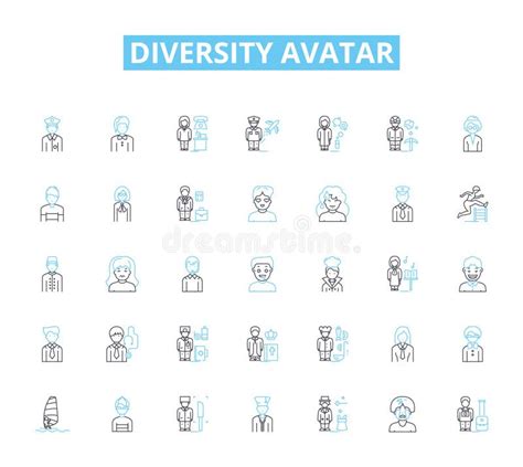 Diversity Avatar Linear Icons Set Inclusivity Representation