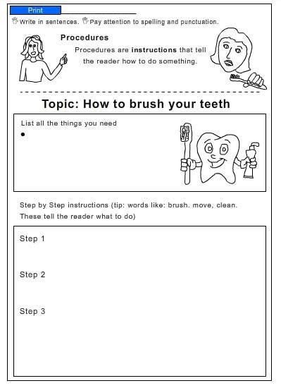 Brushing Teeth Sequence Worksheets