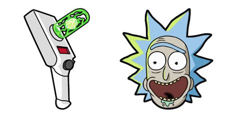 Rick and Morty Rick Sanchez & Portal Gun Cursor - Sweezy Custom Cursors