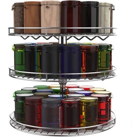 Prep & Savour 3 Tier Lazy Susan Large Shelf For Kitchen 13 Inch,Tall ...