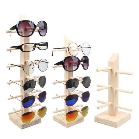 New Multilayers Wood Sunglass Display Rack Men Womens Sunglasses