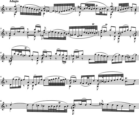 Adagio Bars From J S Bach S G Minor Sonata No For Solo