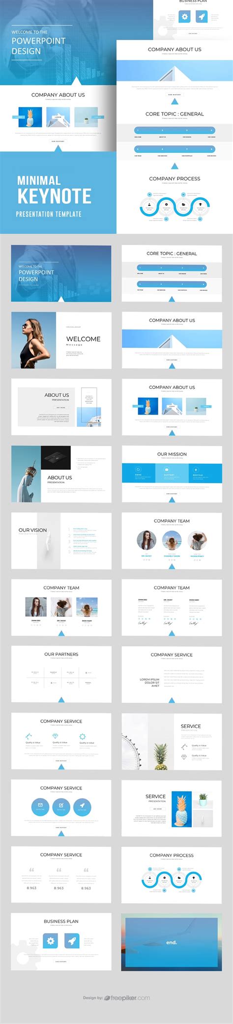 Freepiker Minimal Keynote Template