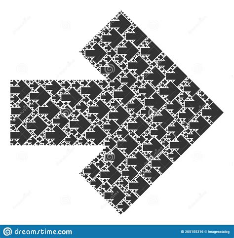 Arrow Right Recursive Mosaic Of Itself Items Stock Vector