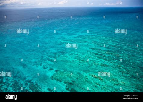 Aerial Views Of The Spectacular Great Barrier Reef Near The Whitsunday