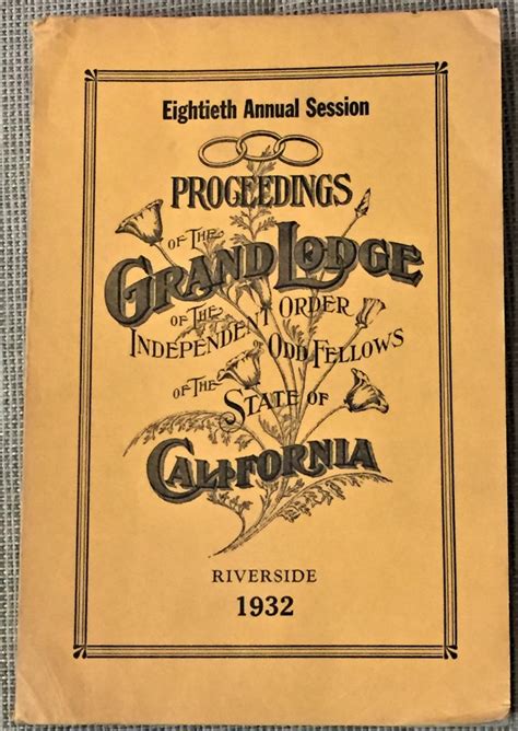 80th Annual Session Proceedings Of The Grand Lodge Of The Independent