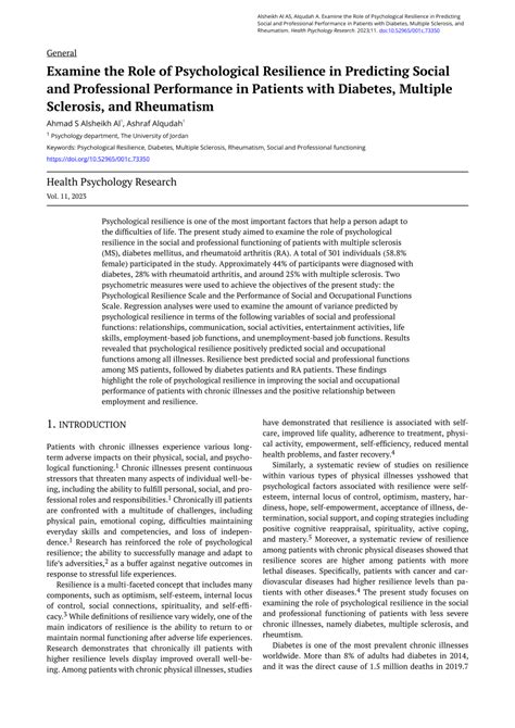 Pdf Examine The Role Of Psychological Resilience In Predicting Social And Professional