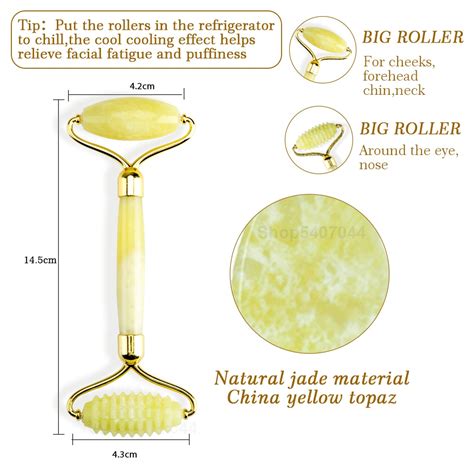 Jade Rollers Massagers For Face Slimming Rose Quartz Natural Stone