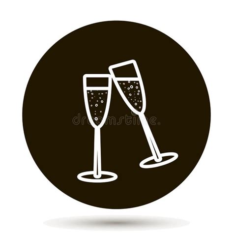 Champagne Glass Black Background Stock Illustrations 23885 Champagne