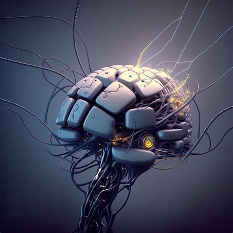 Cerebro Humano Rob Tico Con Circuitos Detallados Arte Conceptual Del