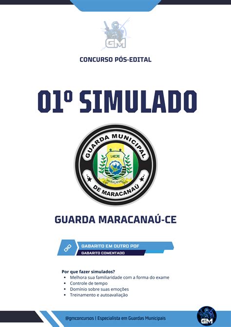 8 Simulados da Guarda Civil Municipal de Maracanaú GM Concursos Hotmart