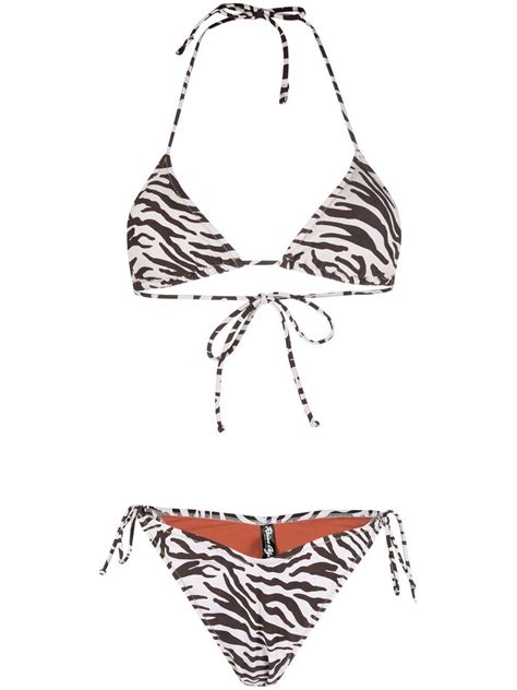 Reina Olga Synthetic Susan Bikini Set In Brown Lyst Canada