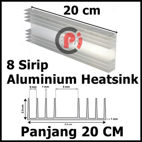 Jual Aluminium Plat Pendingin Heatsink For Tr Led Hpl Sirip Panjang