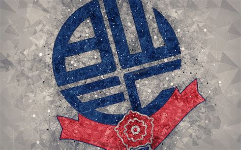 Bolton wanderers fc arte geométrico logo abstracto azul club de