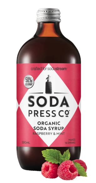 Soda Press Co Raspberry Mint 500ml Taste Nature Organic