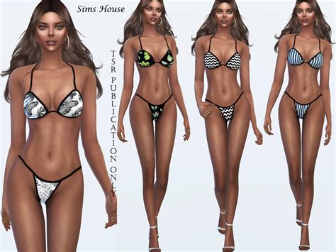 Sims House S Print Bikini Swimsuit Bikini Swimsuits Sims Costume