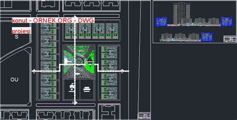 Proje Sitesi Konut Autocad Projesi