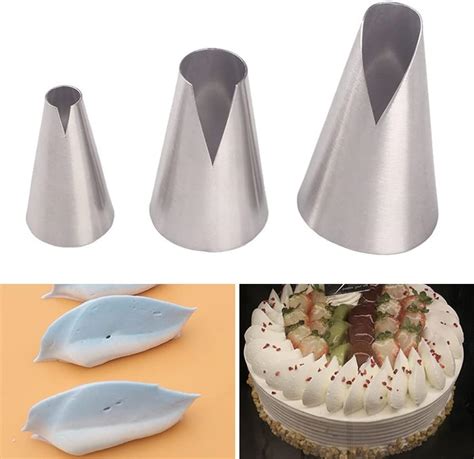 Amazon Suuker 3 Pcs Russian Piping Tips Set V Shaped Wave Cake