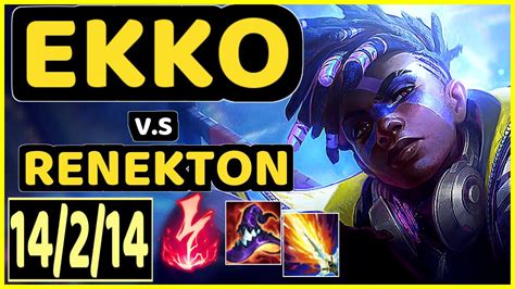 Ekko Vs Renekton Kda Mid Challenger Gameplay Kr Youtube