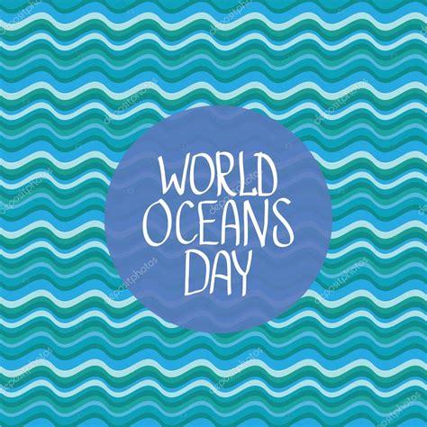 World Oceans Day Vector Background — Stock Vector © Zm1ter 111574532