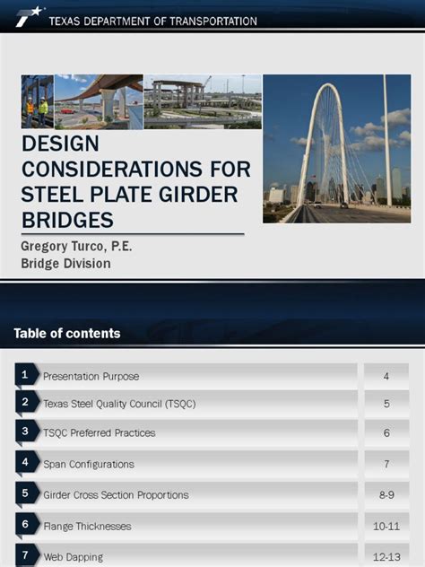 Design Considerations For Steel Plate Girder Bridges | Unduh gratis PDF ...