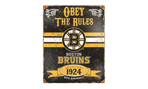 NHL Vintage Metal Signs | Groupon Goods