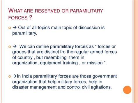 Indian paramilitary forces presentation