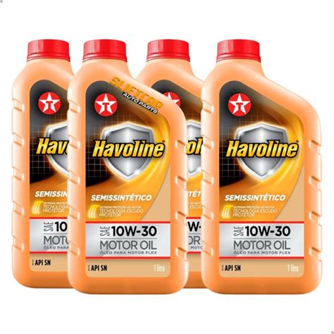 4 Litro De Óleo Havoline Semi sintético 10w30 Motor Flex Frete grátis